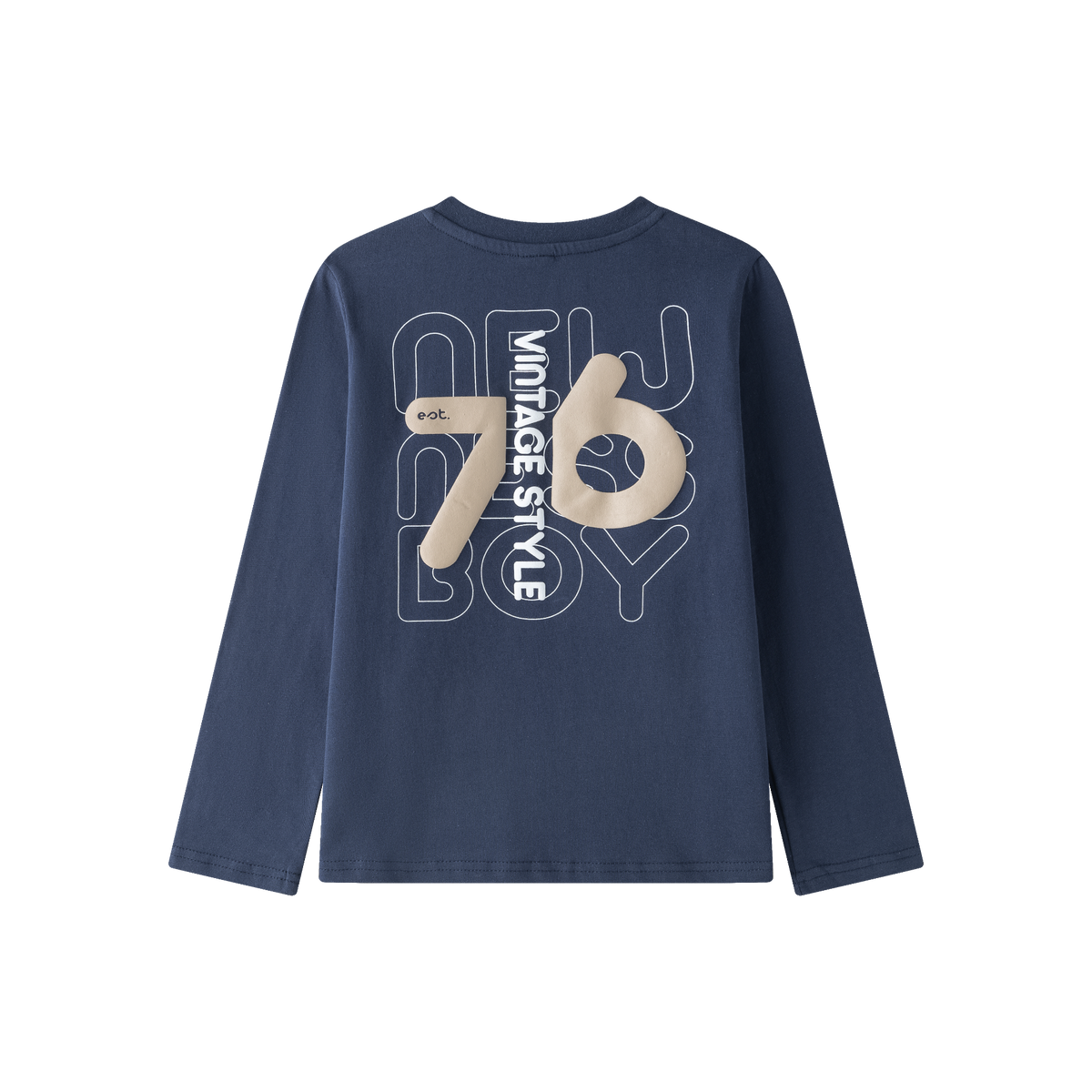 Newness T-shirt à manches longues pour garçon avec imprimé texte - Noir