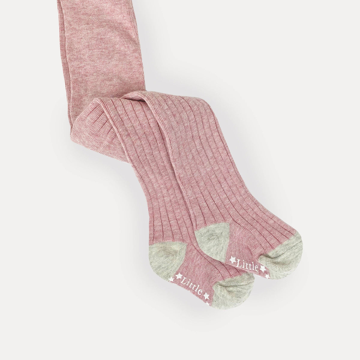 The Little Sock Company Body côtelé antidérapant pour bébé - Vieux rose