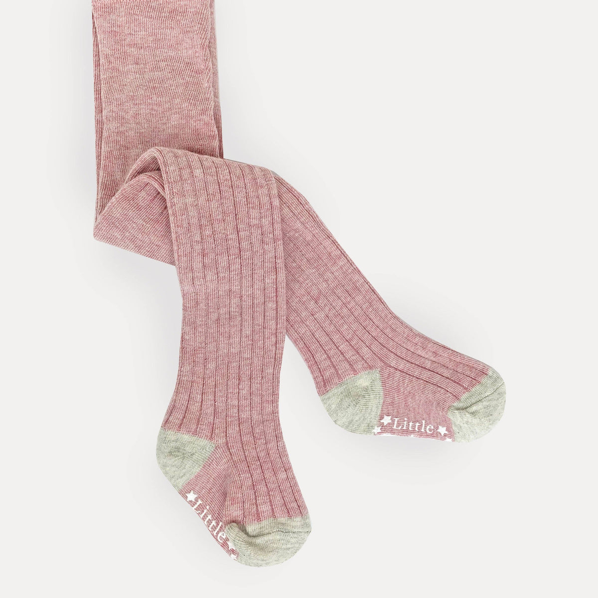 The Little Sock Company Body côtelé antidérapant pour bébé - Vieux rose
