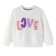 Newness Mädchen-Fleecepullover Weiß
