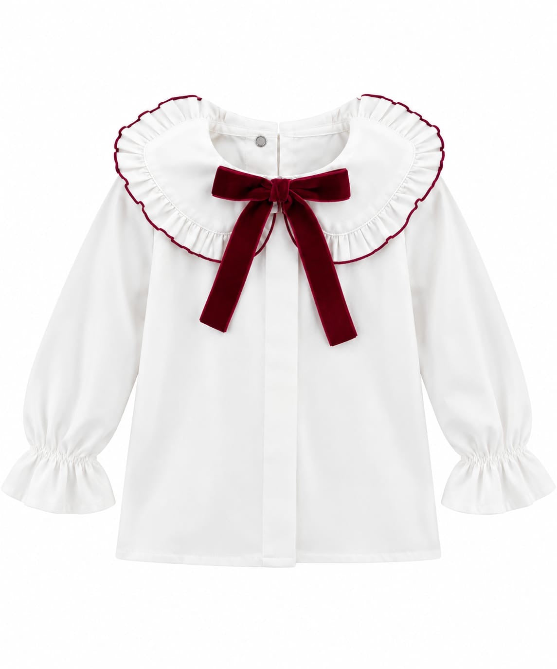 Phi baby en meisjes blouse wit met rode strik