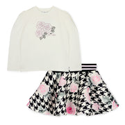 A'Dee Rokset met pied-de-poule print - Sneeuwwit