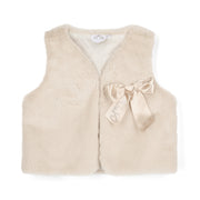 A'Dee Bodywarmer met bontrand - Steenbeige