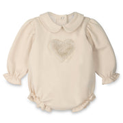 Little A Romper met bonthartje - Steenbeige