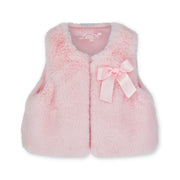 Little A Bodywarmer met bontrand - Lichtroze