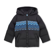 Mitch & Son Jas met zigzagprint - Zwart