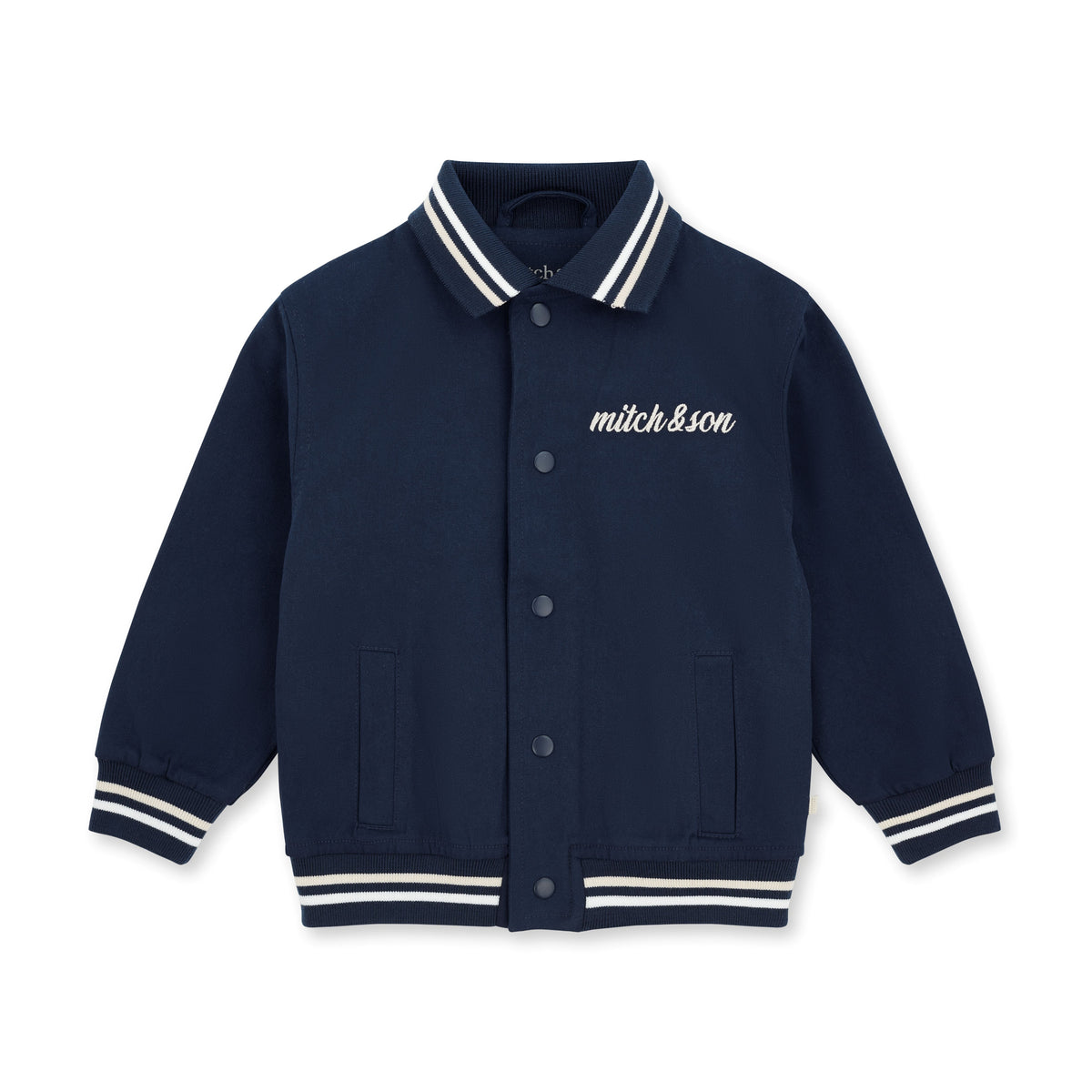 Mitch & Son Twill bomberjack - Donkerblauw