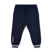 Mitch & Son Twill broek met elastische band - Donkerblauw