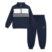Mitch & Son Trainingspak met halve rits - Donkerblauw