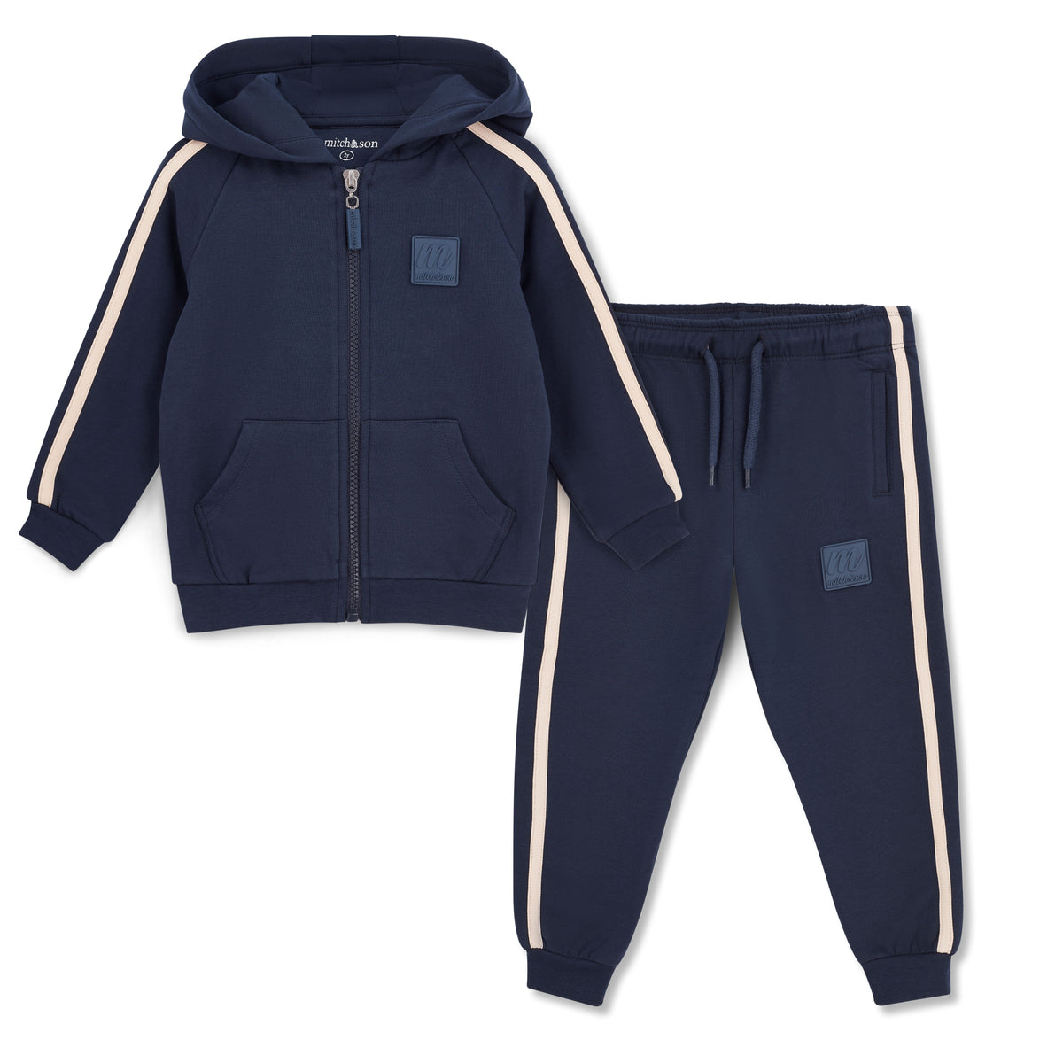 Survêtement Mitch & Son avec sweat à capuche zippé - Bleu marine