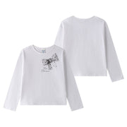 Newness Meisjes longsleeve met strikprint