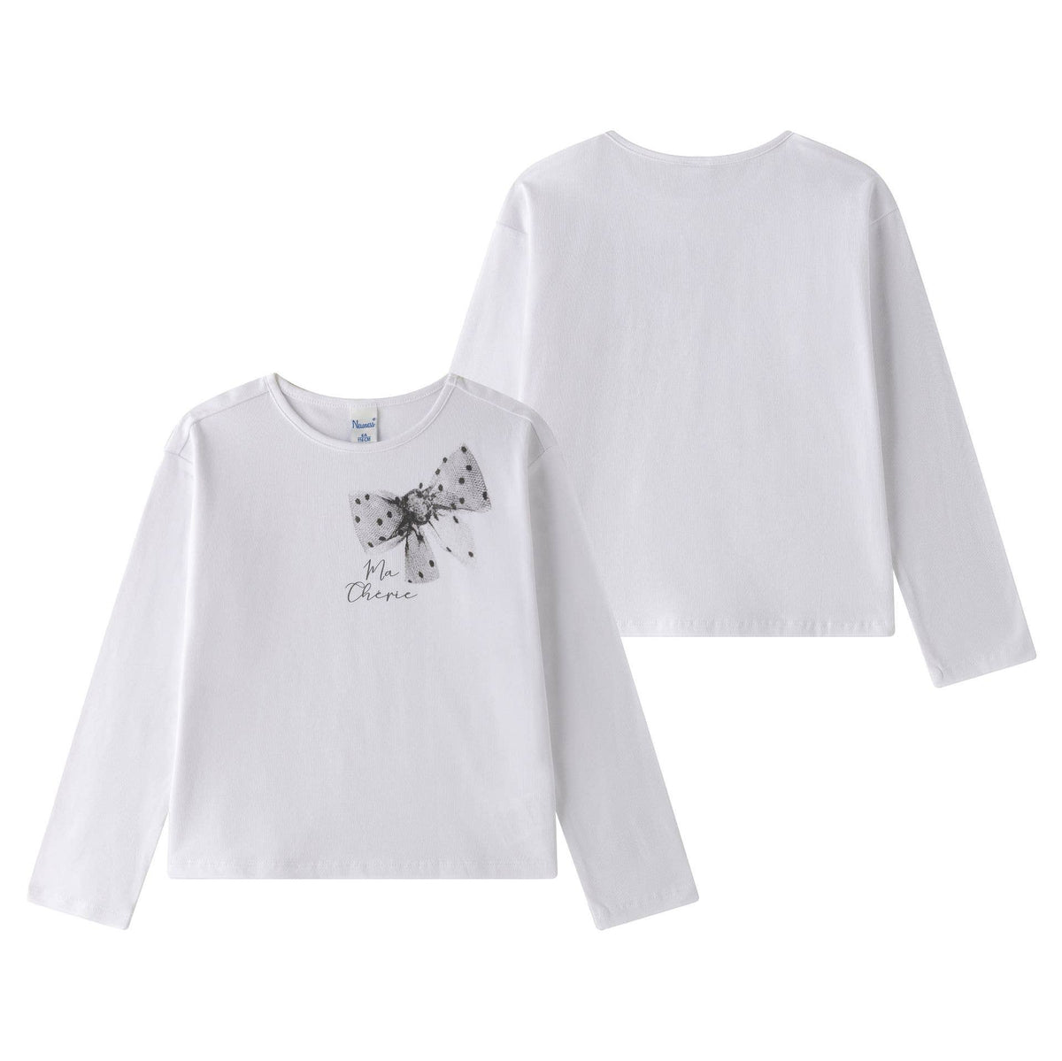 Newness Meisjes longsleeve met strikprint