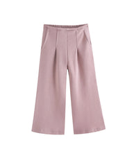 Lange fleecebroek meisje Beige