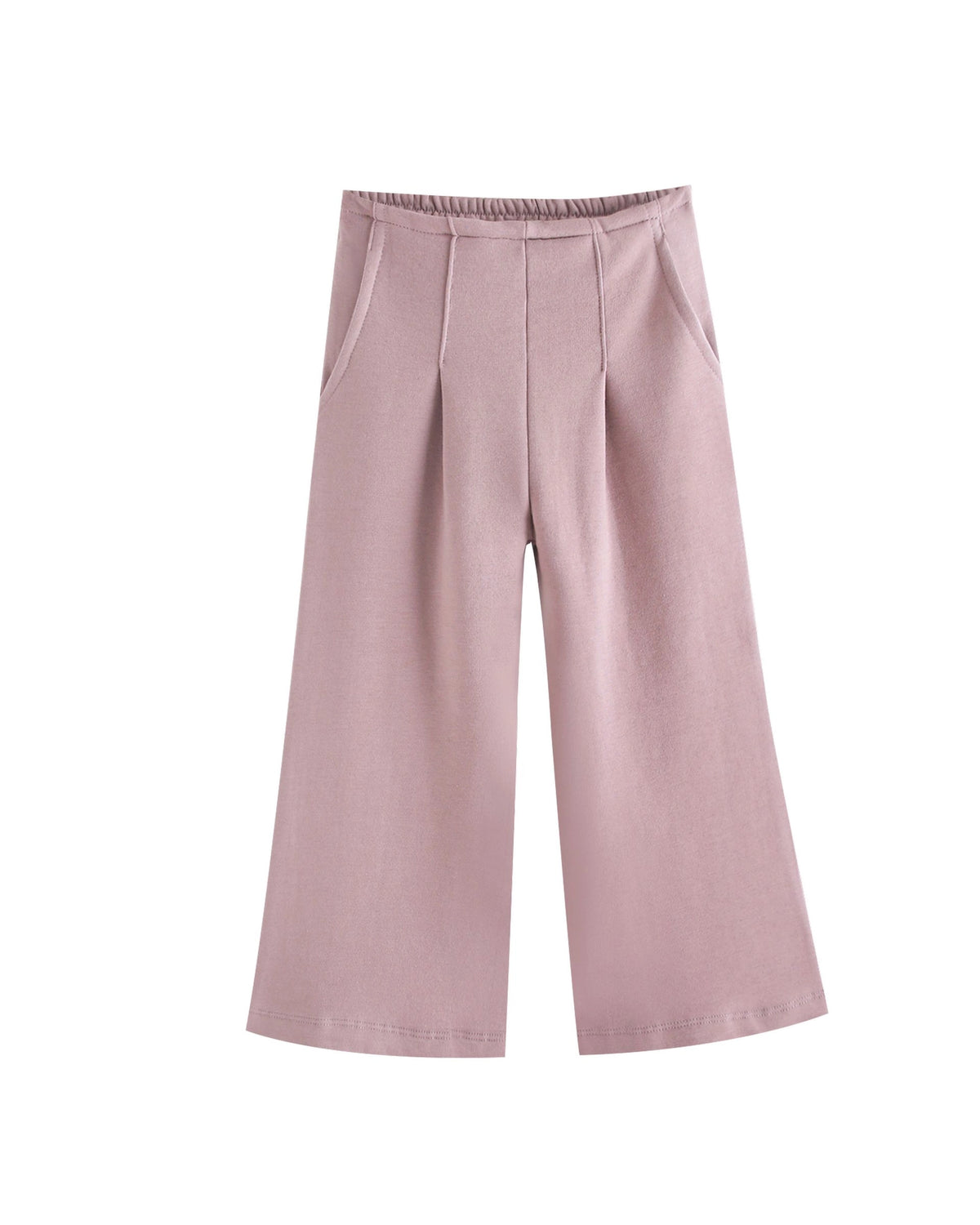 Lange fleecebroek meisje Beige