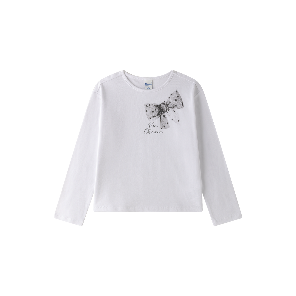 Newness Meisjes longsleeve met strikprint