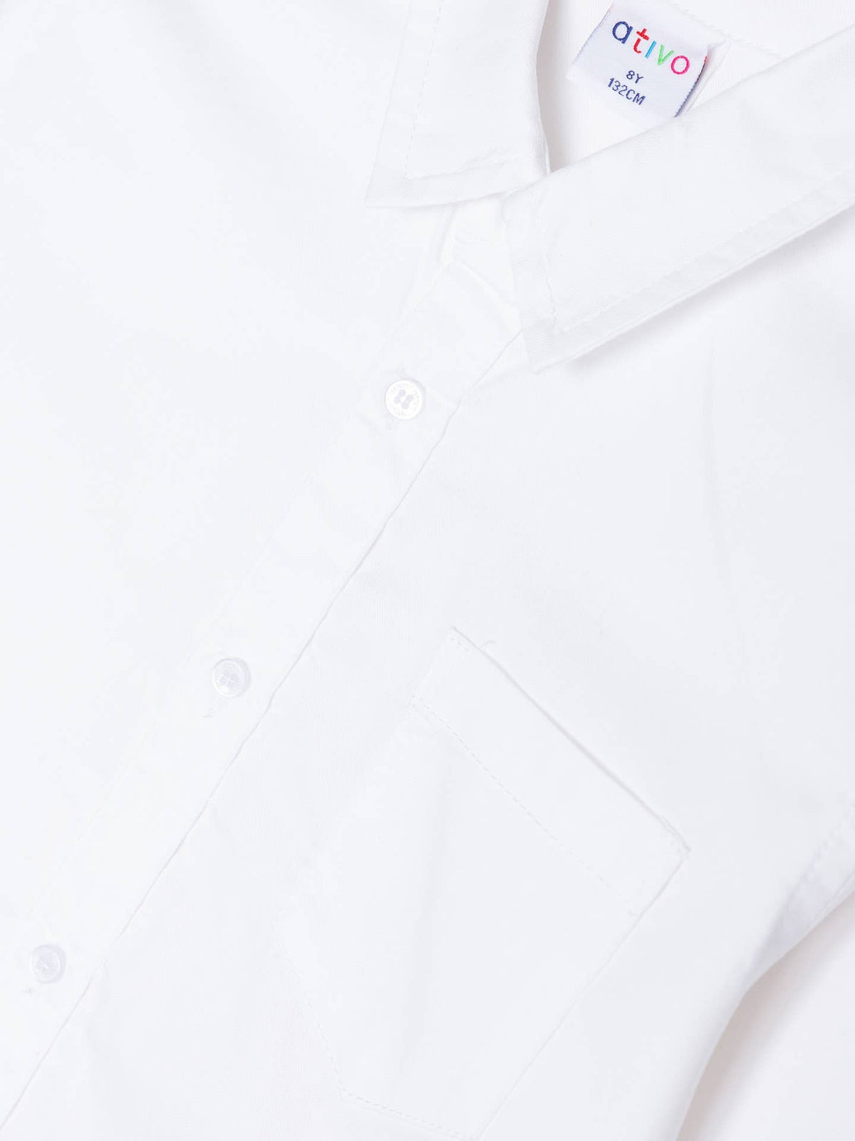 Chemise garçon en coton blanc