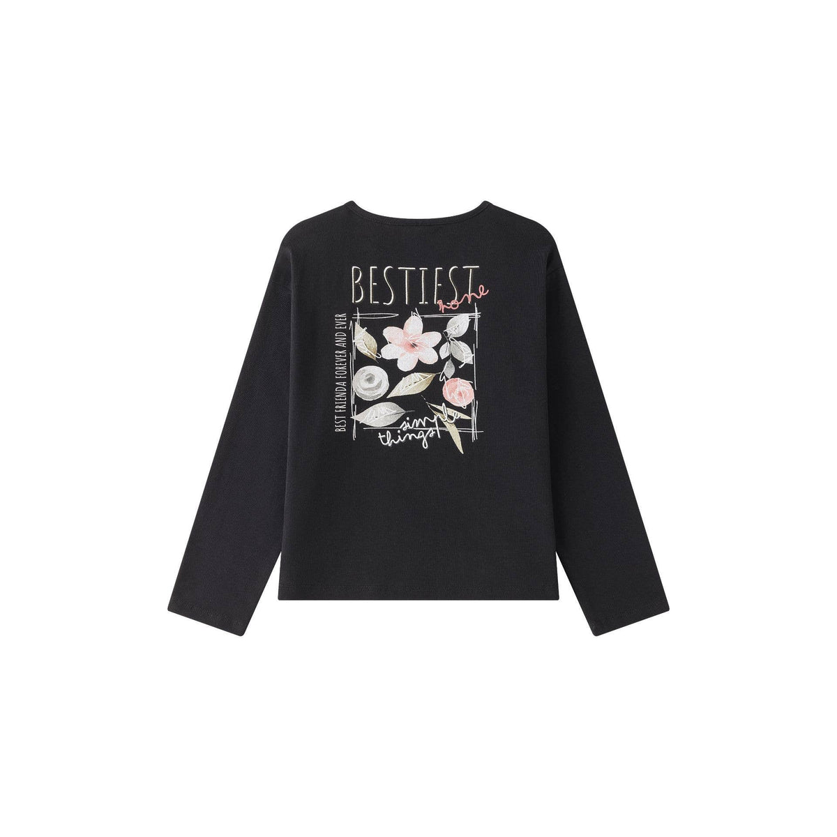 Newness T-shirt à manches longues pour fille à épaules tombantes