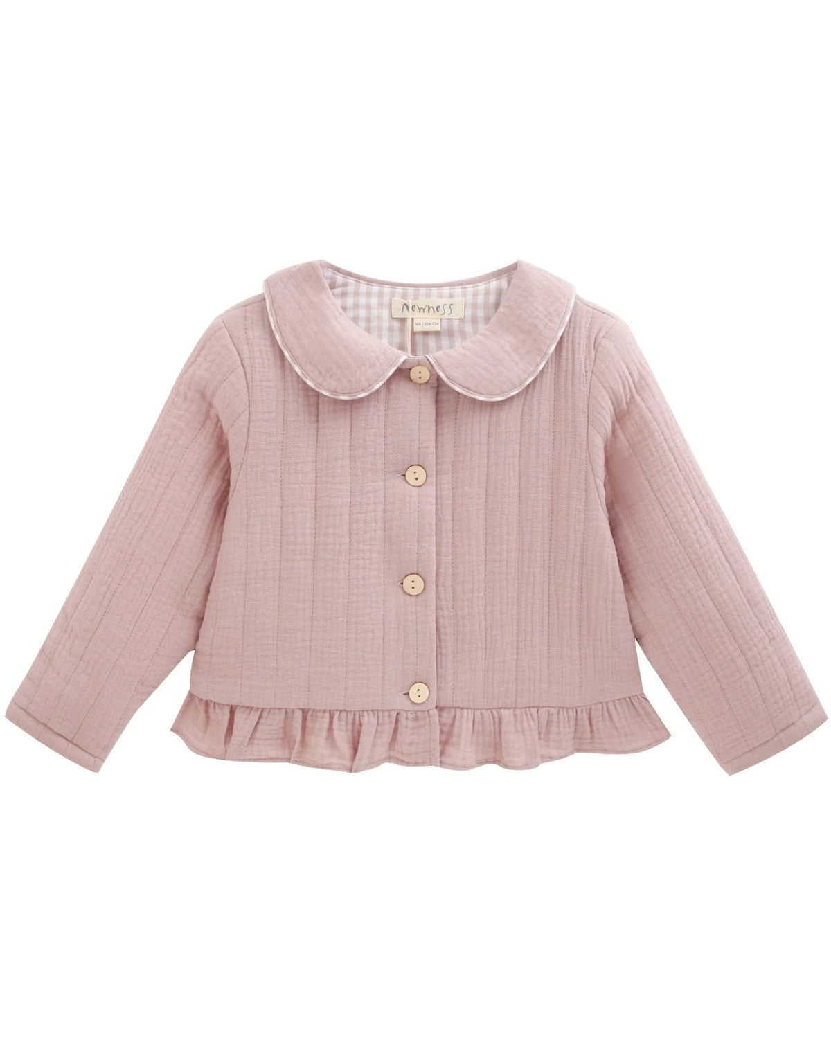 Gebreid jasje kraag en knopen beige