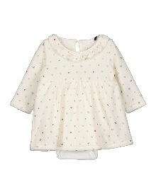Blue Seven Baby meisjes jurkje met romper - Offwhite