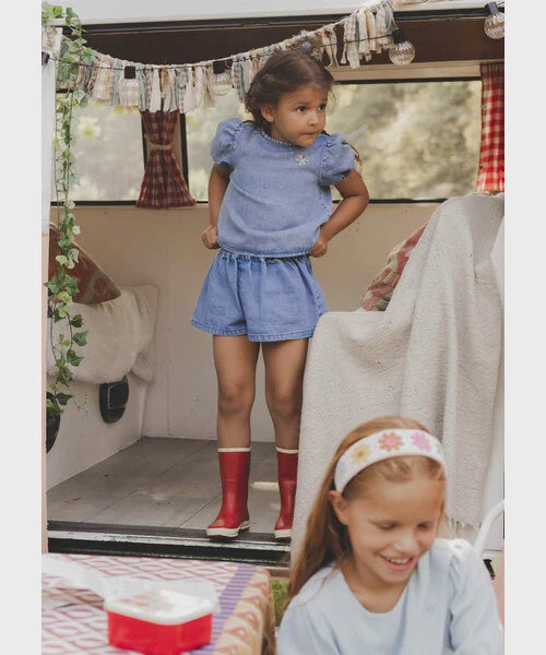 LOOXS Little Washed Denim Blouse