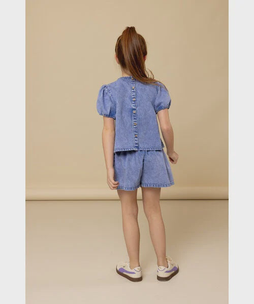LOOXS Little Washed Denim Blouse