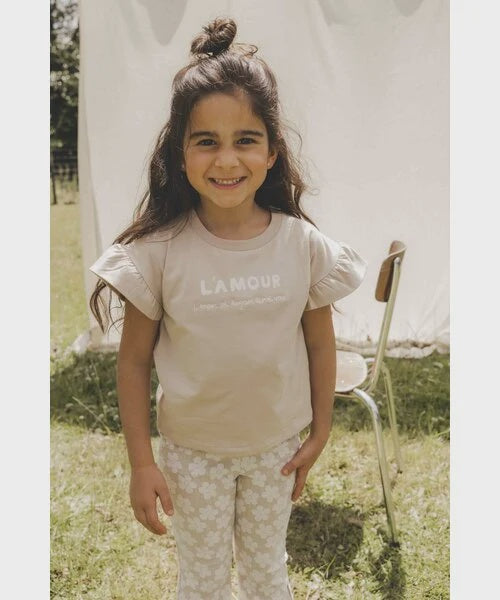 LOOXS Little T-shirt Beige ruffle Merk: LOOXS Little |