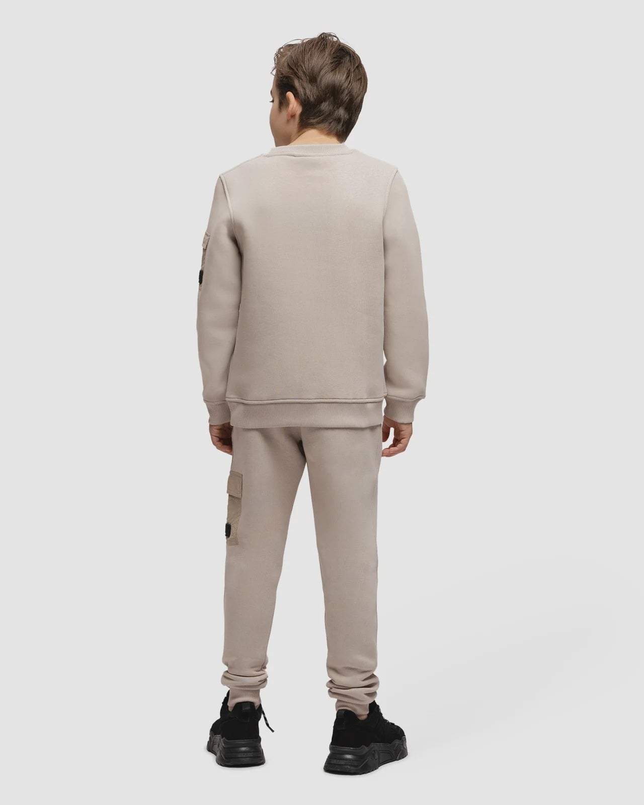 Malelions Junior Nylon Pocket Sweatpants Taupe