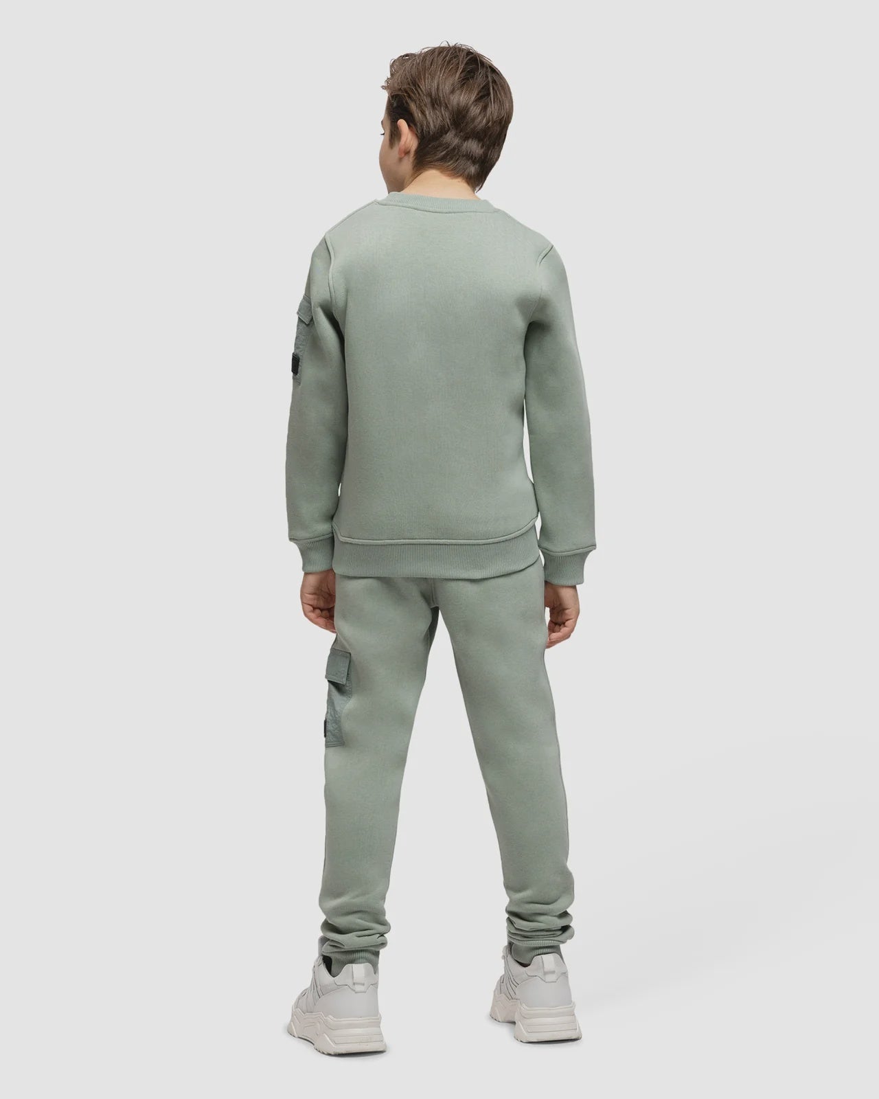 Malelions Junior Nylon Pocket Sweater Agave Green
