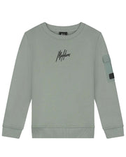 Malelions Junior Nylon Pocket Sweater Agave Green