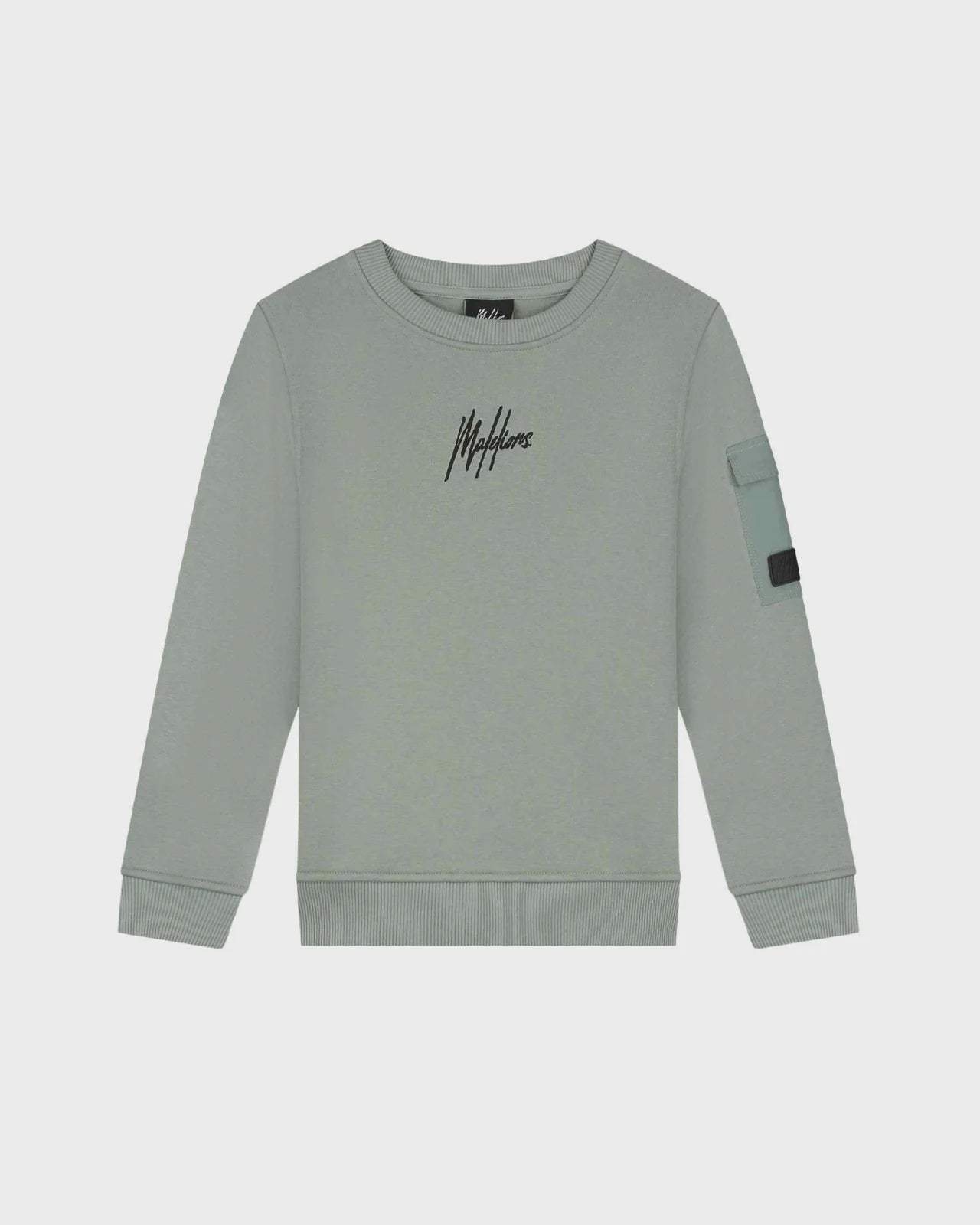 Malelions Junior Nylon Pocket Sweater Agave Green