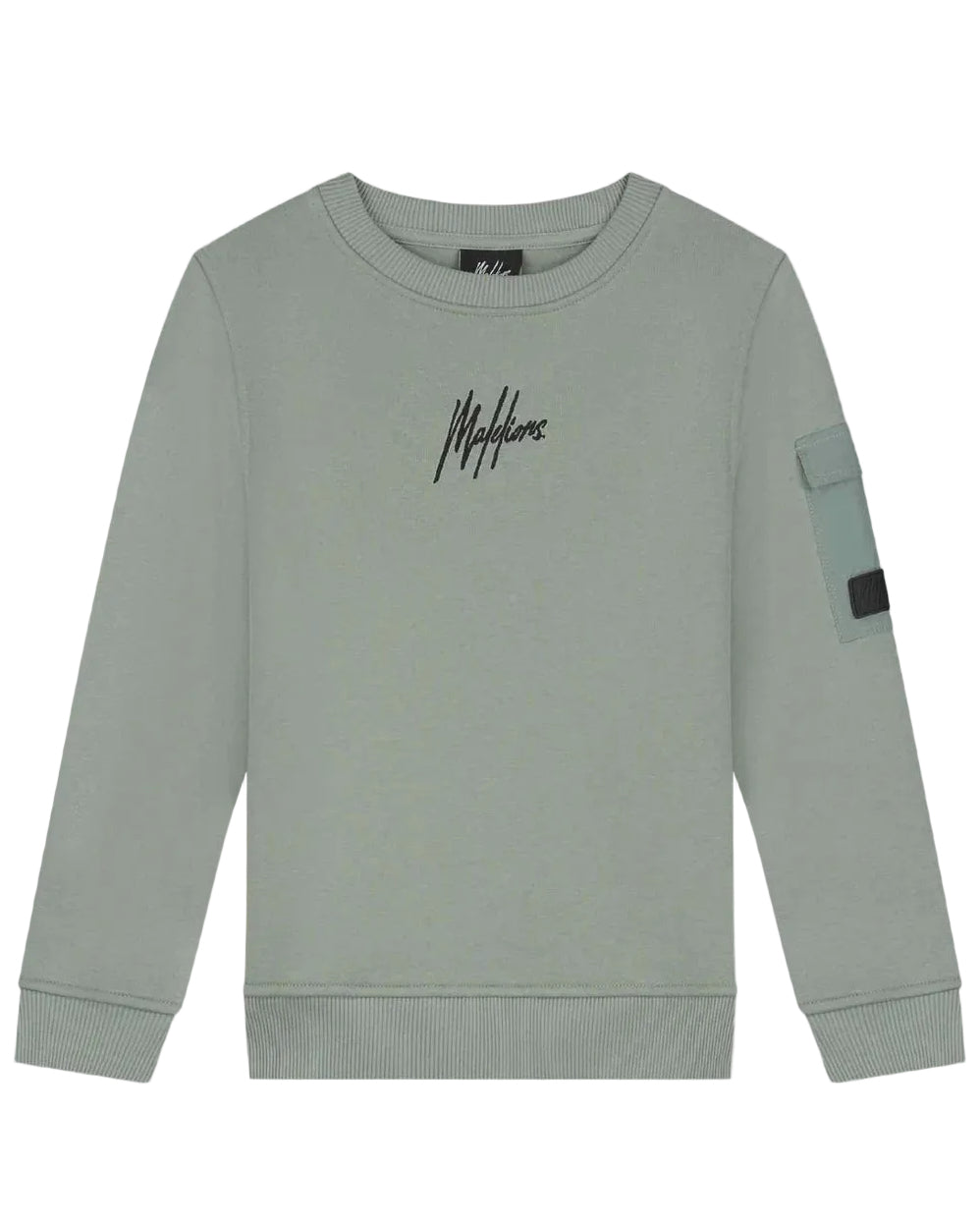 Malelions Junior Nylon Pocket Sweater Agave Green