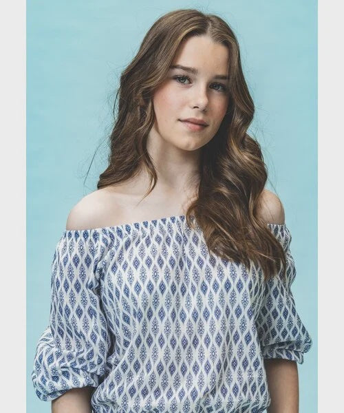 LOOXS 10sixteen Offshoulder top Blue print