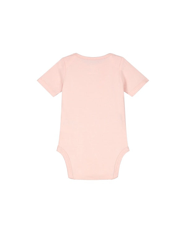 Malelions Baby Signature Short Sleeve Bodysuit Roze