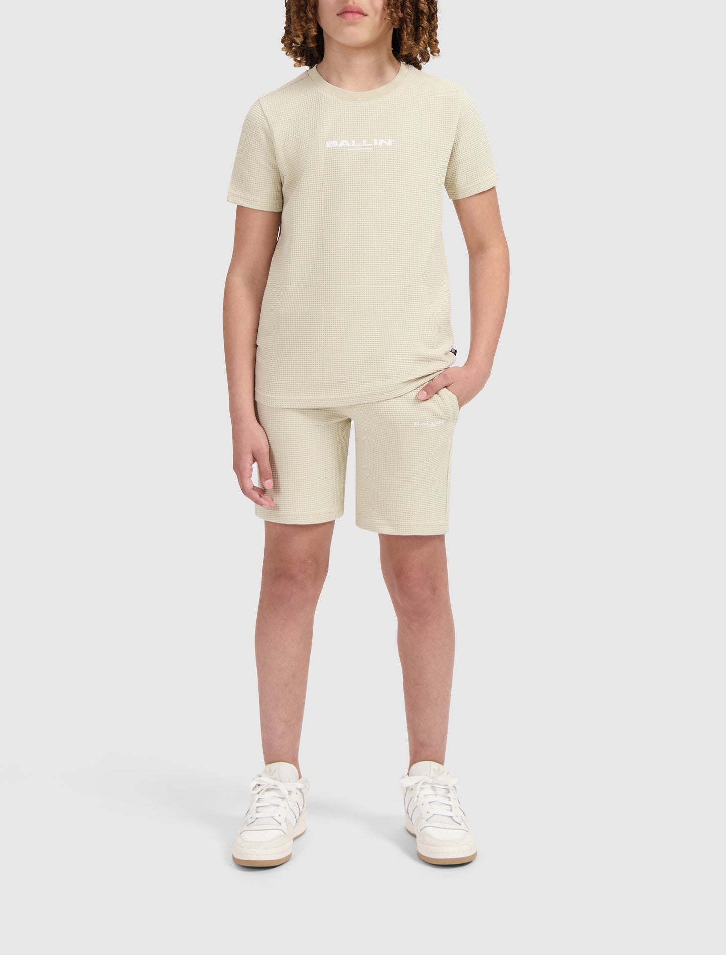 Ballin Junior Waffle Logo Sweatshorts sand