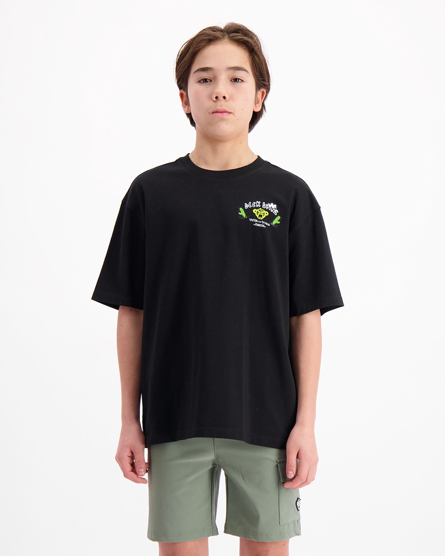Black Bananas KIDS CRAYON T-SHIRT zwart