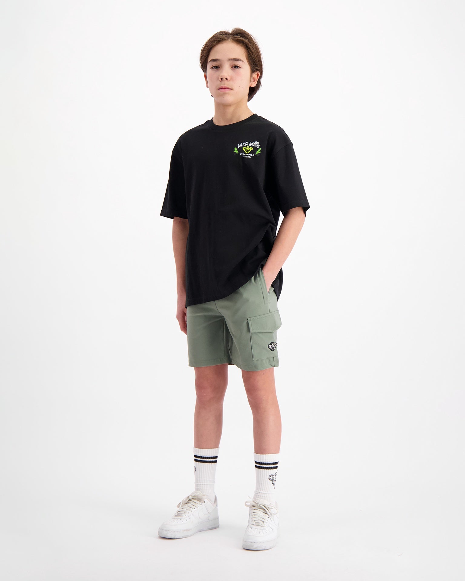 Black Bananas KIDS CRAYON T-SHIRT zwart