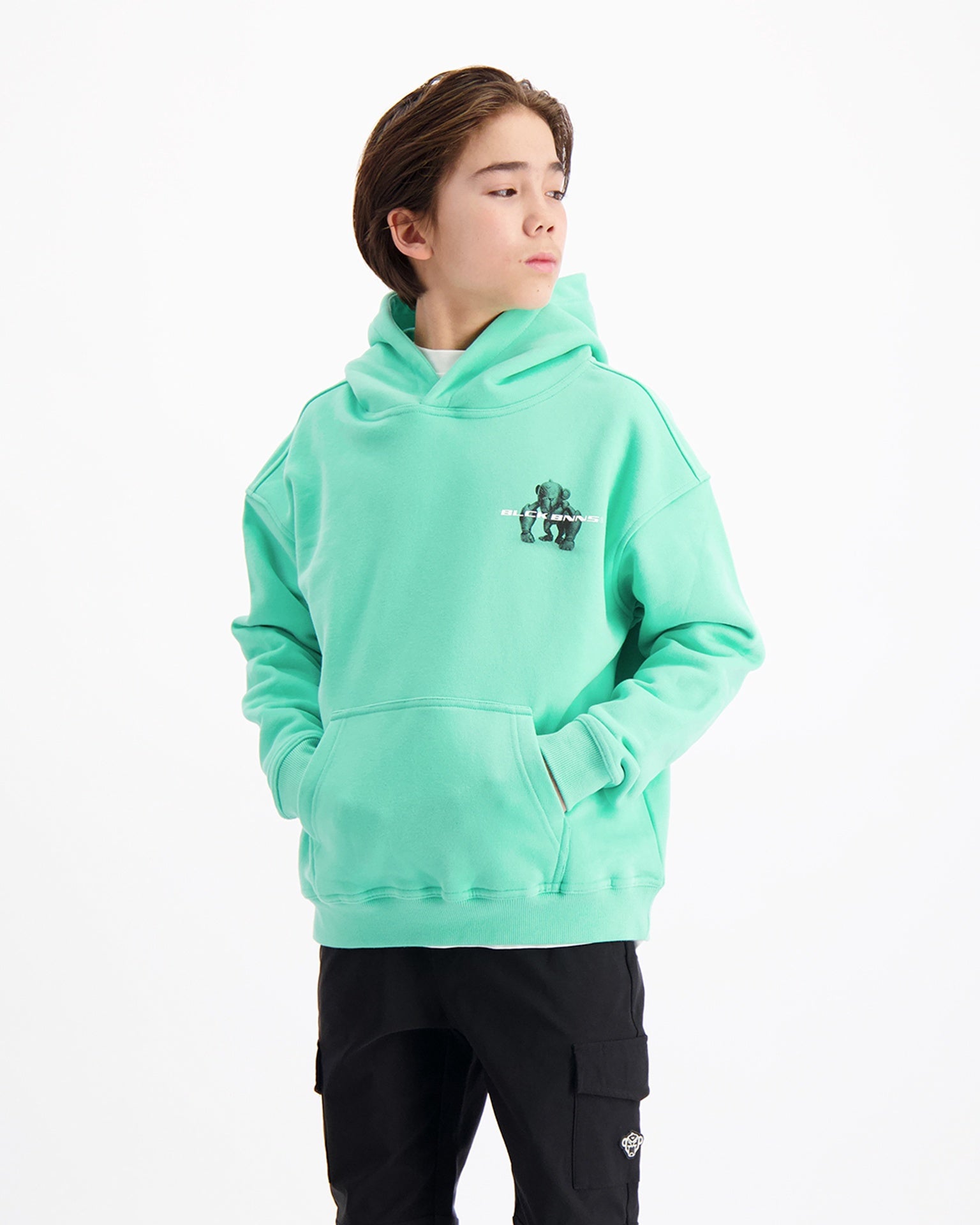 Black Bananas KIDS 3D CONVOY HOODY GROEN