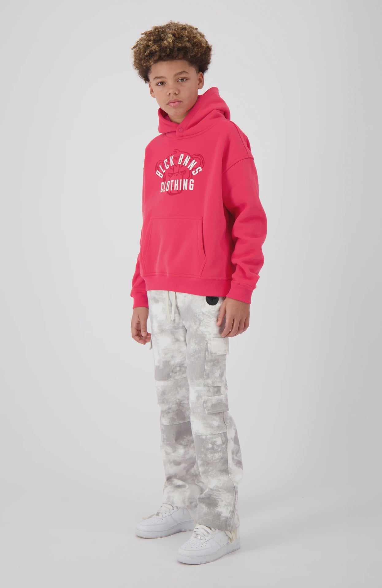 Black Bananas JR. ARCH CONVOY HOODIE  Neon Red