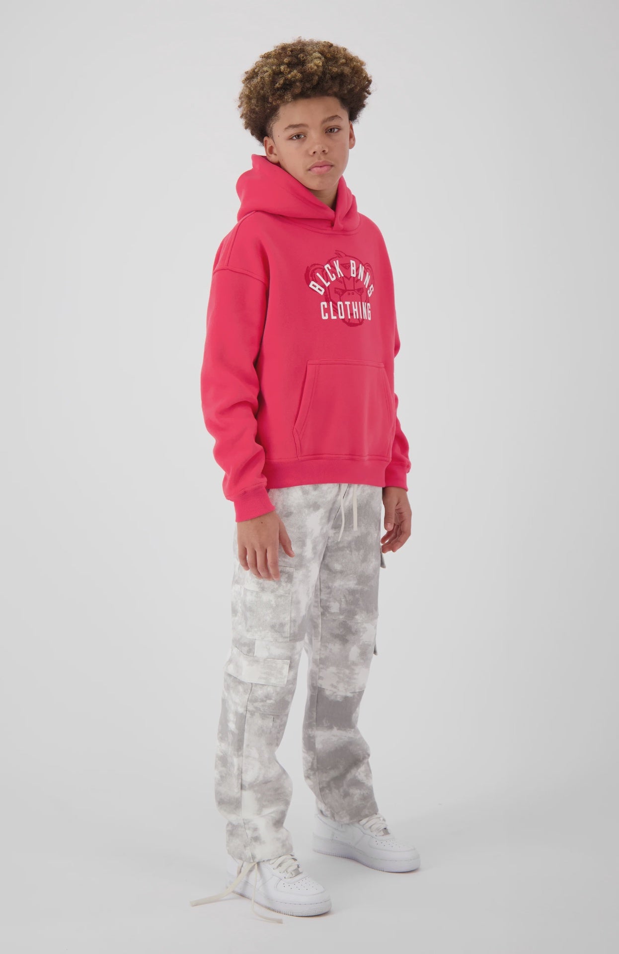 Black Bananas JR. ARCH CONVOY HOODIE  Neon Red
