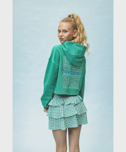 LOOXS 10sixteen Stroken rokje Groen Katoen/Viscose woven