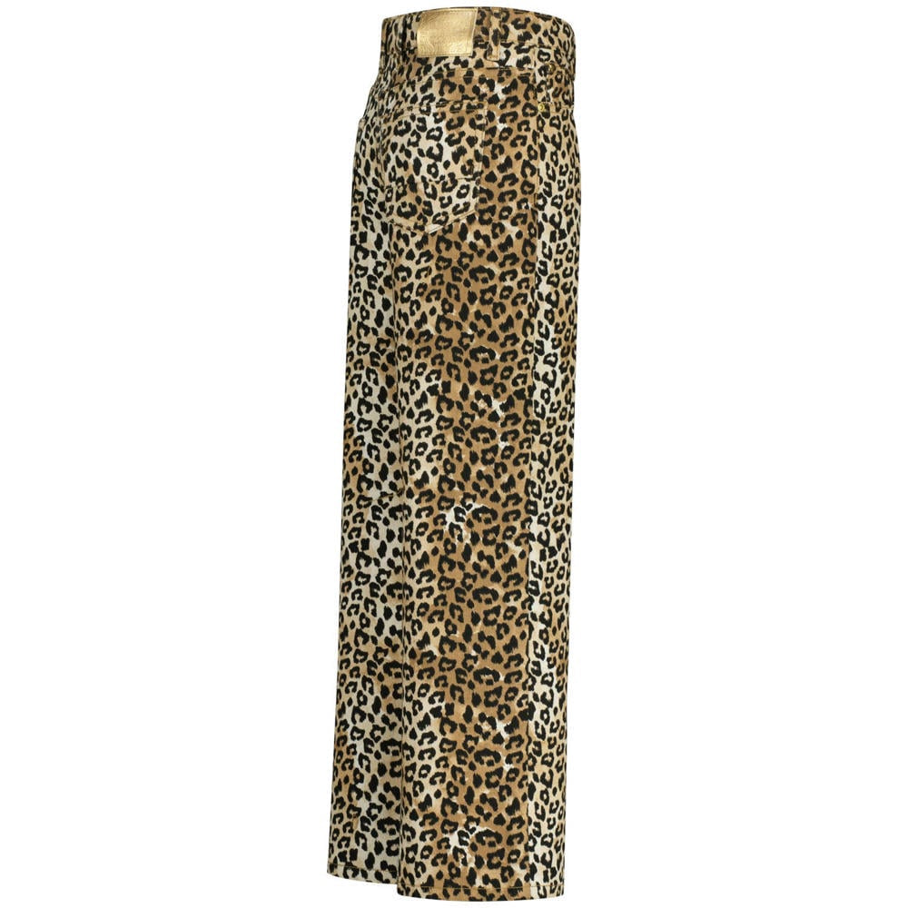 Vingino wide leg jeans beige Panter