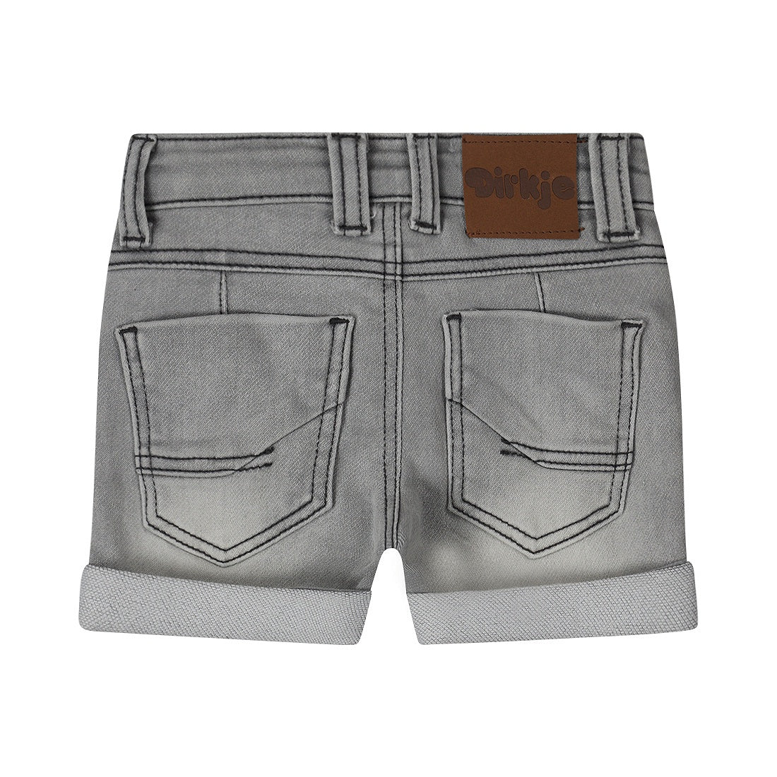 Dirkje jongens jeans short grijs knitted