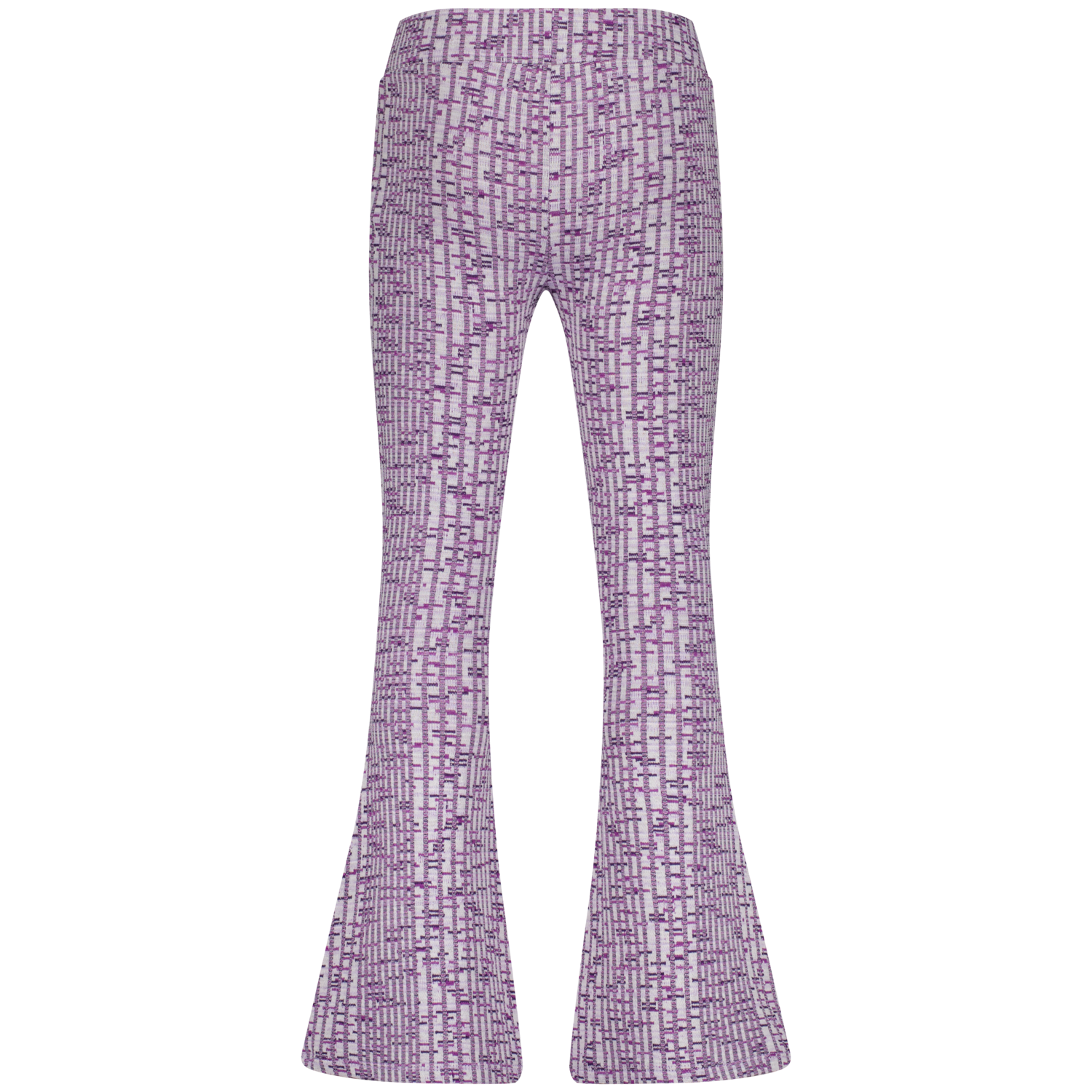 Vingino high waist flared broek Sindry met all over print lila
