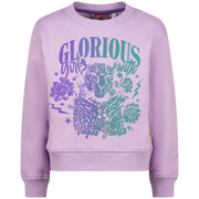 Vingino Sweater Nanouk met printopdruk lila Paars