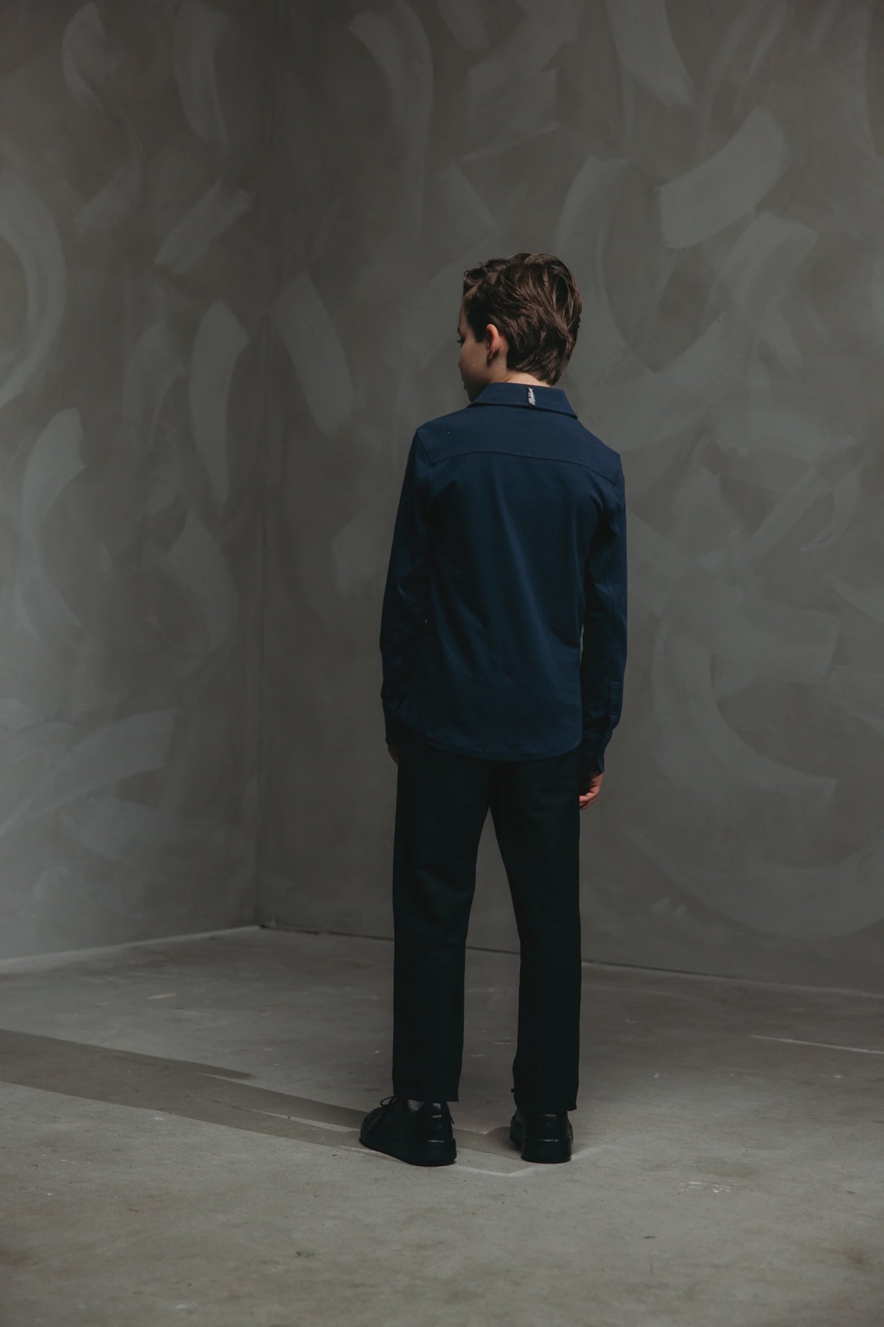 Malelions Junior Klassiek Shirt | Marine