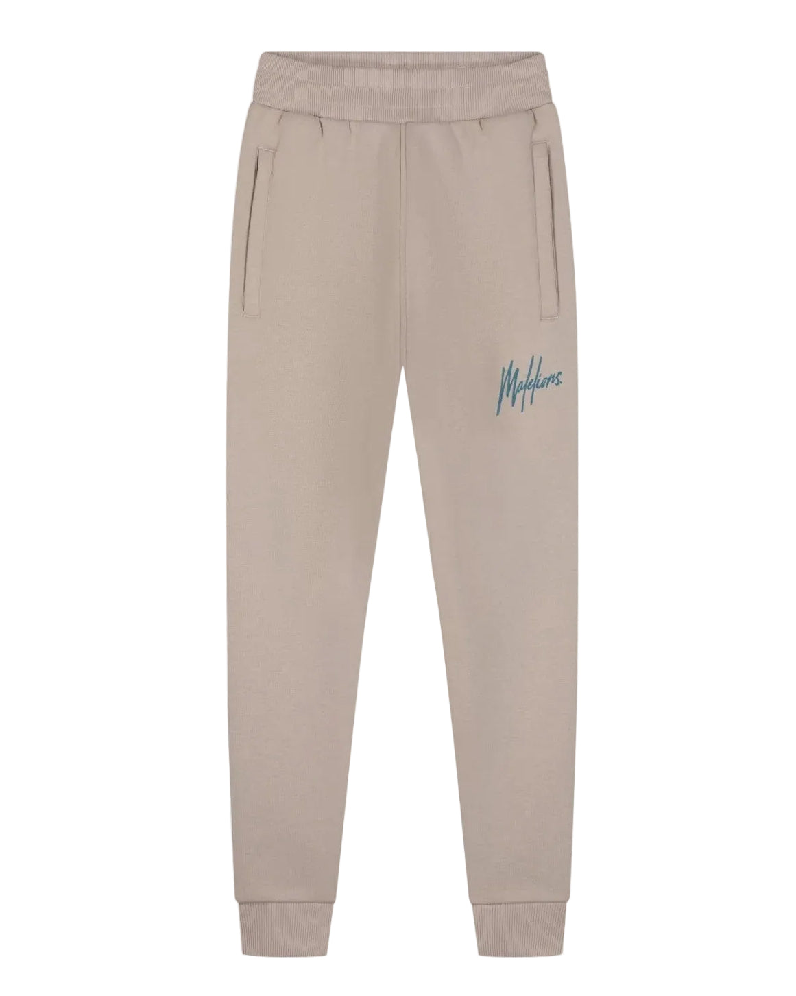 Malelions Junior Gestreepte Signature Joggingbroek | Taupe