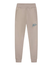 Malelions Junior Gestreepte Signature Joggingbroek | Taupe