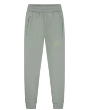 Malelions Junior Gestreepte Signature Joggingbroek | Agave Groen
