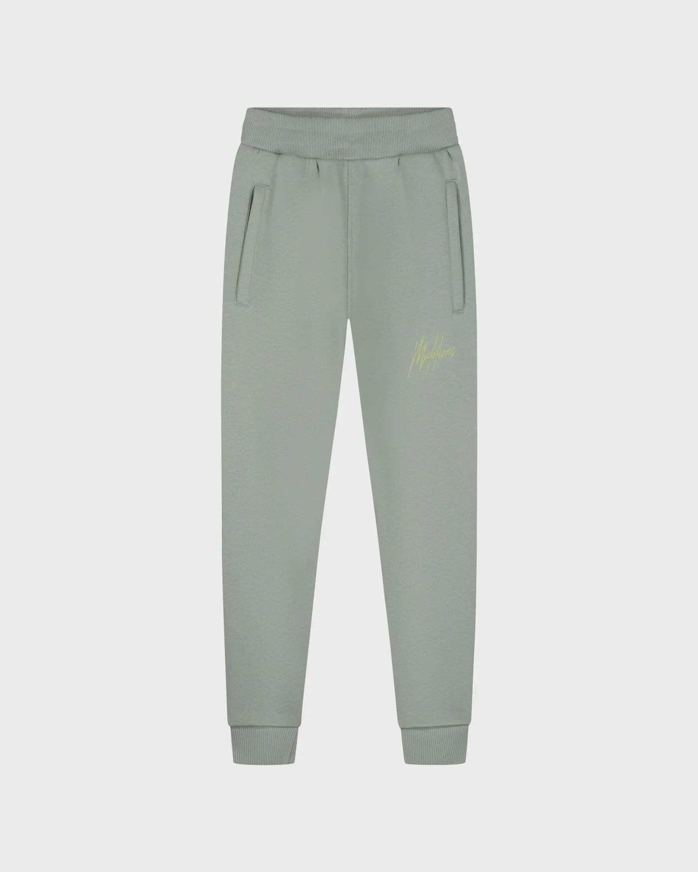Malelions Junior Gestreepte Signature Joggingbroek | Agave Groen