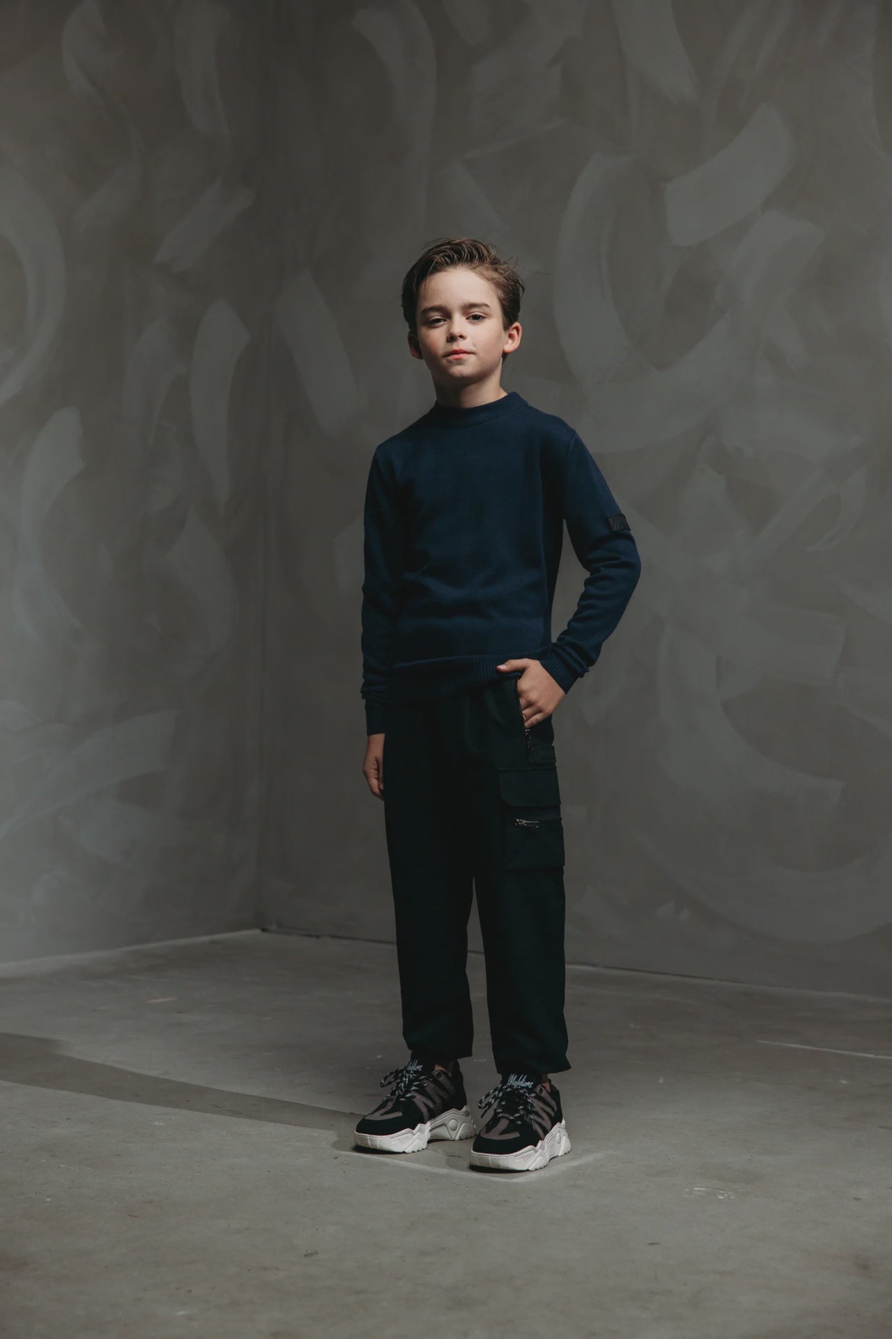 Malelions Junior Gebreide Trui | Marine